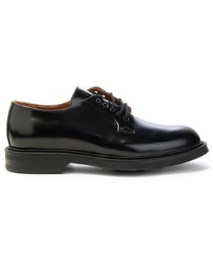 Frau Scarpe derby in pelle blu modello 73s1 - Nero