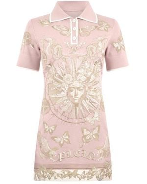 Philipp Plein Shirt Dresses - Pink