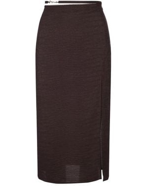 スカート Jacquemus Ribbed Midi Skirt JACQUEMUS Gelato striped ribbed cotton-blend midi skirt