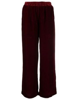 Gold Hawk Wide Trousers - Red