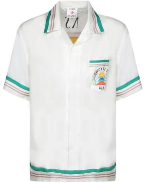 CASABLANCA Short Sleeve Shirts - Blauw