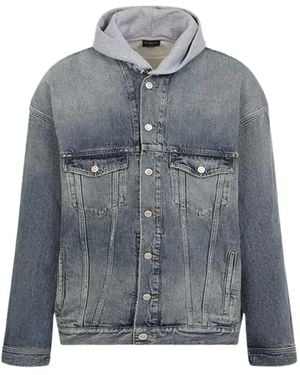 Balenciaga Jassen ,Blauw ,Denim Denim Jassen - Grijs