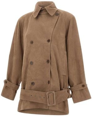 ROTATE BIRGER CHRISTENSEN Double-Breasted Coats - Brown