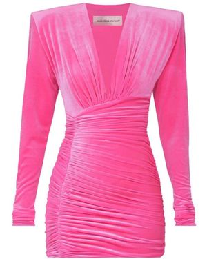 Alexandre Vauthier Kleedjes ,Roze ,Pailletten Zwarte Pailletten Korte Jurk
