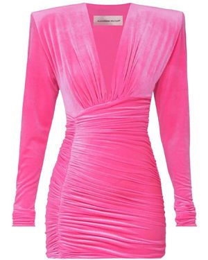 Alexandre Vauthier Schwarzes Pailletten Kurzes Kleid - Pink