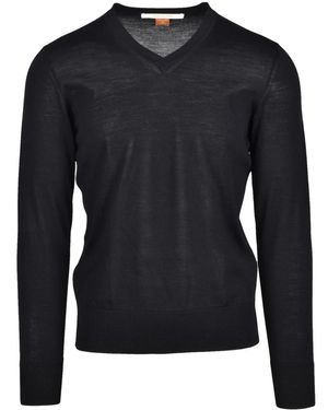 hindustrie Merinowolle Pullover - Schwarz