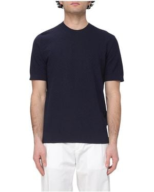 Paolo Pecora Girocollo Knit - Blauw