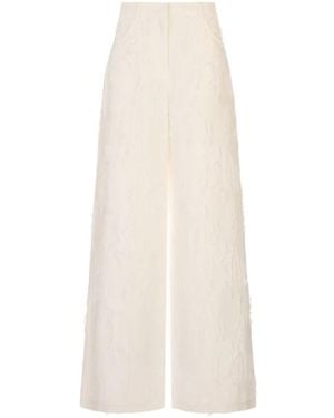 MSGM Broeken ,Wit ,Wijde Pijpen Broek