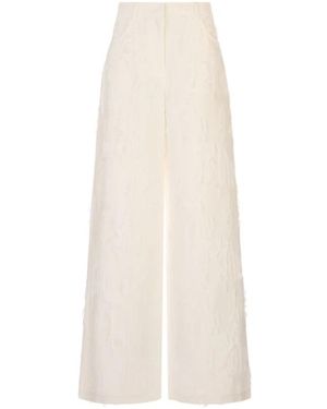 MSGM Wide Trousers - Blanc