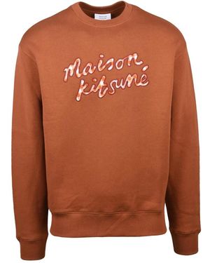 Maison Kitsuné Felpa Girocollo - Oranje