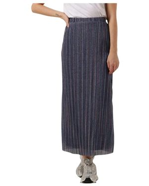 Another Label Aurelia Maxi Rok - Blauw