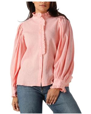 Antik Batik Overhemden ,Roze ,Yva Blouse - Rood