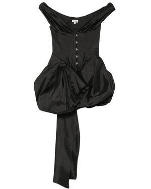 STAUD Fabianne Seiden-Minikleid - Schwarz