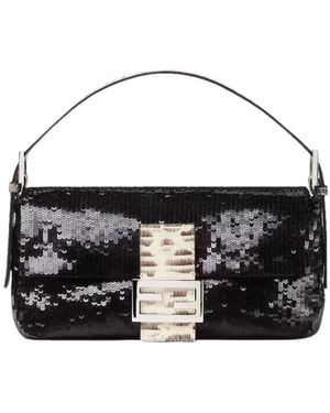 Fendi Tassen ,Zwart ,Leer Baguette 26424