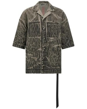 Rick Owens Denim Shirts - Grey