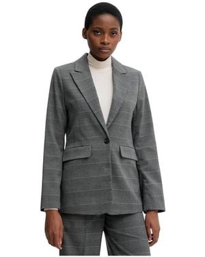 Benetton Gestreepte Blazer - Grijs