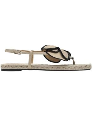 Castañer Flat Sandals - Natural