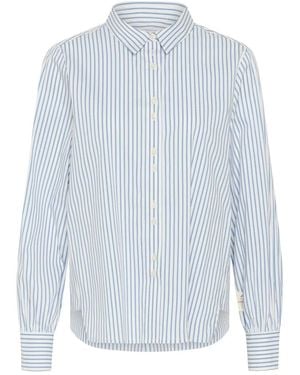 Cream Overhemden ,Blauw ,Air Stripe Shirt