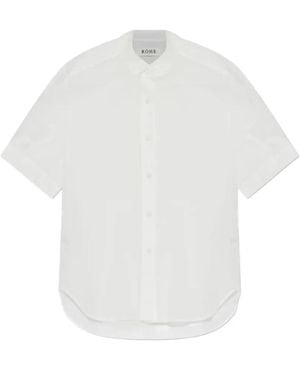 Rohe Overhemden ,Wit ,Leer Geborduurde Mousseline Blouse