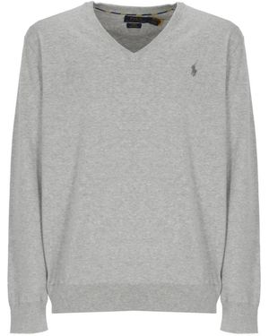 Ralph Lauren V-Neck Knitwear - Grey