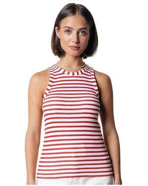 Colourful Rebel Gestreiftes Rippentanktop - Rot