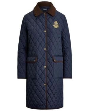 Ralph Lauren Jassen ,Blauw ,Katoen Crested Quilt Jacket
