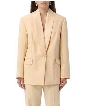 Zimmermann Relaxed Fit Shawl Collar Blazer - Naturel