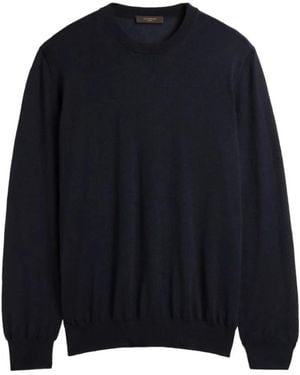 Zanone Round-Neck Knitwear - Azul