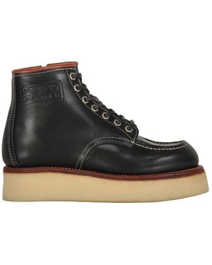 KENZO Lace-Up Boots - Negro