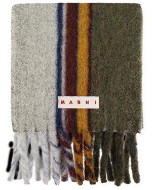 Marni Schal Mit Logo - Grün