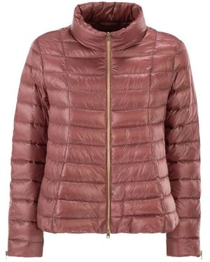 Herno Satin-Finish Daunenjacke - Rot