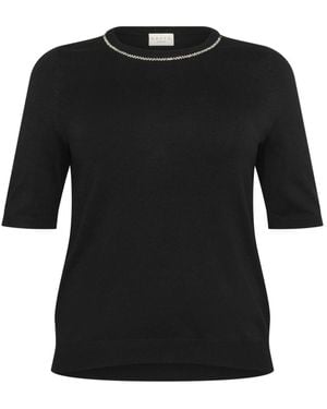 Kaffe Round-Neck Knitwear - Black