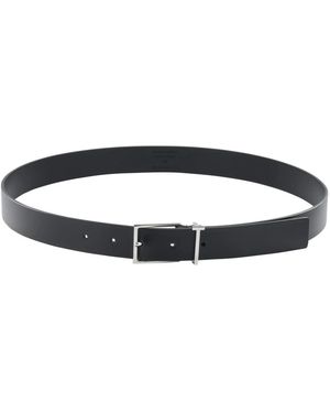 Tom Ford Vacchetta Leather T Loop Belt - Zwart