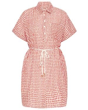 Ichi Shirt Dress - Pink