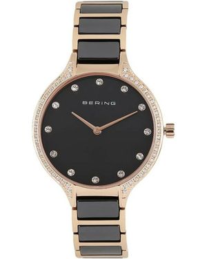 Bering Elegant Horloge Met Keramische Inleg - Metallic