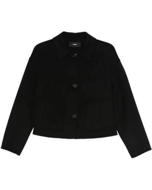 Arma Jassen ,Zwart ,Wol Kerry Cropped Jacket