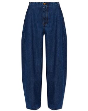 Jil Sander Jeans ,Blauw ,Katoen Wijde Jeans