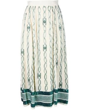 Elisabetta Franchi Midi Skirts - White