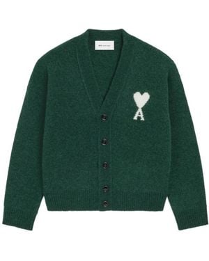Ami Paris Adc Intarsia Vest - Groen