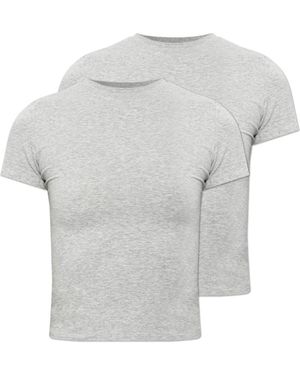 Skims 2Er-Pack Baumwoll-Jersey T-Shirt - Grau