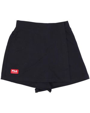 Fila Fitness ,Zwart ,Hoge Taille Zwarte Schoonheid Rok Shorts - Blauw