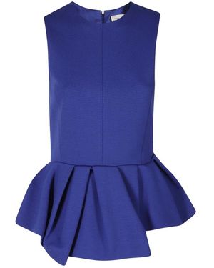 Semicouture Tops ,Blauw ,Mouwloze Tops