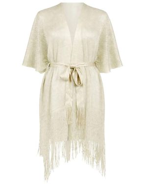 Twinset Lurex Net Kaftan - Naturel