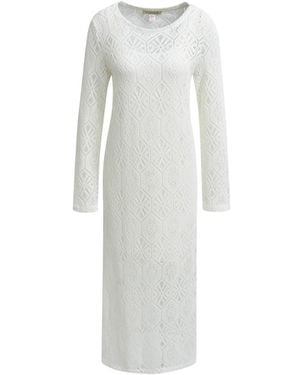 Smith & Soul Crochet Jersey Dress - Weiß