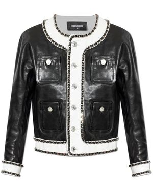 DSquared² Leather Jassen - Zwart