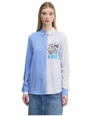 Desigual A Perfect Ride Shirt - Blauw