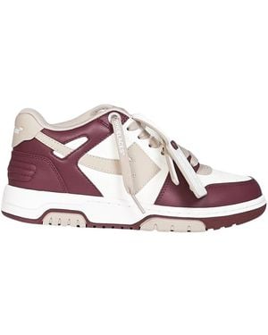 Off-White c/o Virgil Abloh Schoenen ,Veelkleurig ,Leer Out Of Office Sneakers - Roze