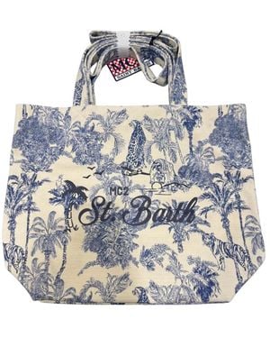 MC2 Saint Barth Beach Backpack Denim Light Emb - Blau