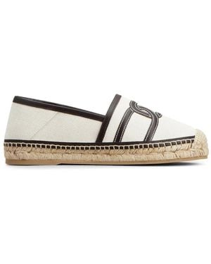 Tod's Schoenen ,Katoen Ketting Espadrilles - Wit