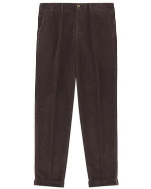 Fay Straight Trousers - Brown